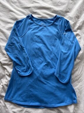 Nike light Blue 3/4 sleeved Top - medium